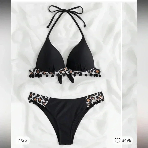 2/$20Women’s Bikini with Tassels Leopard - Picture 1 of 3